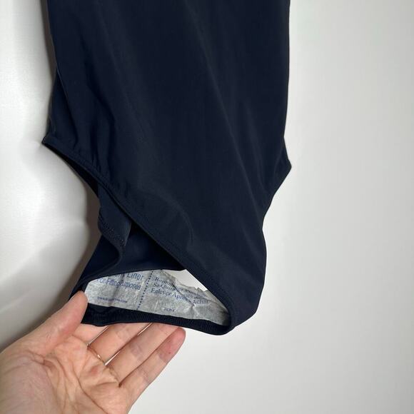 NWT Toteme Deep Neck One Piece Swimsuit Women's Black Size XXS 2X-Small - Picture 6 of 8